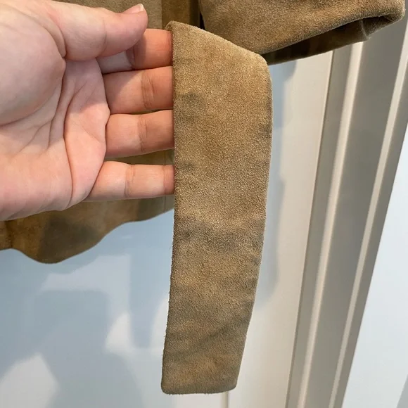 Banana Republic suede Tan Trench Coat - Picture 5 of 8